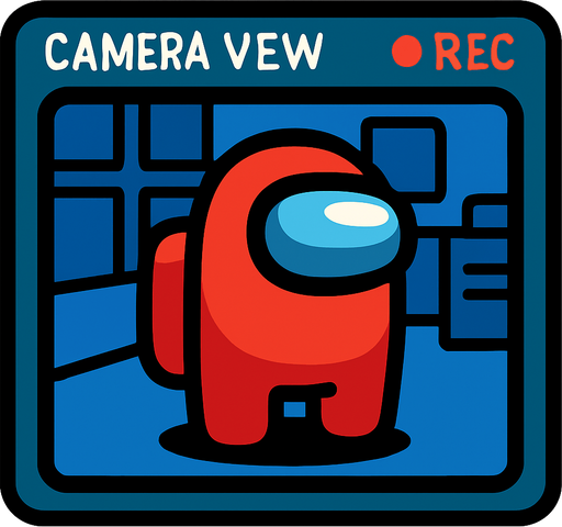 cameraView among us.
In-Game asset.  2d.  High contrast.  No shadows