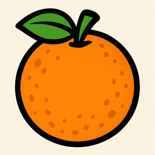 Orange.
In-Game asset.  2d.  High contrast.  No shadows