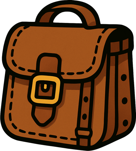 medieval envanter bag.
In-Game asset.  2d.  High contrast.  No shadows
