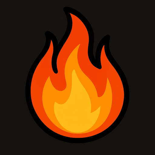 Flame.
In-Game asset.  2d.  High contrast.  No shadows
