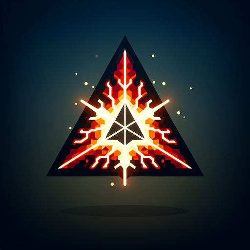 Triangle plasma bullet. Glowing. Pointing down. Dark outline.
Single Game Texture. In-Game asset. 2d. Blank background. High contrast. No shadows.