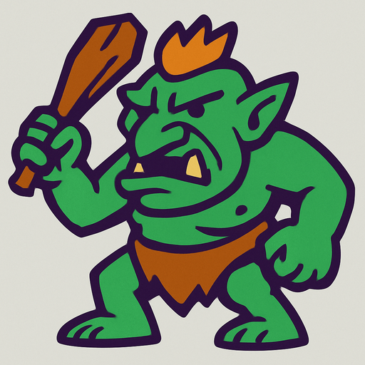 troll.
In-Game asset.  2d.  High contrast.  No shadows