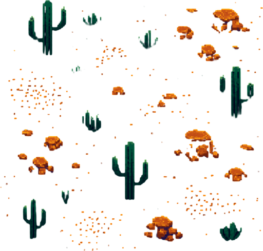 a background top down game pixel art desert. night
In-Game asset.  2d.  High contrast.  No shadows
