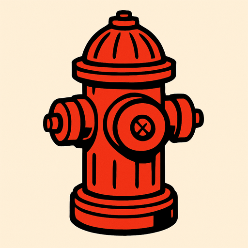 Fire hydrant.
In-Game asset.  2d.  High contrast.  No shadows