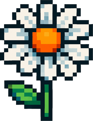 margarita de pixeles.
In-Game asset.  2d.  High contrast.  No shadows