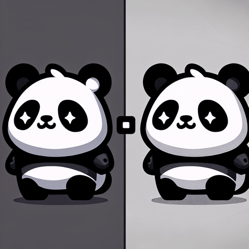 Panda.
Single Game Texture.  In-Game asset.  2d.  Blank background.  No shadows