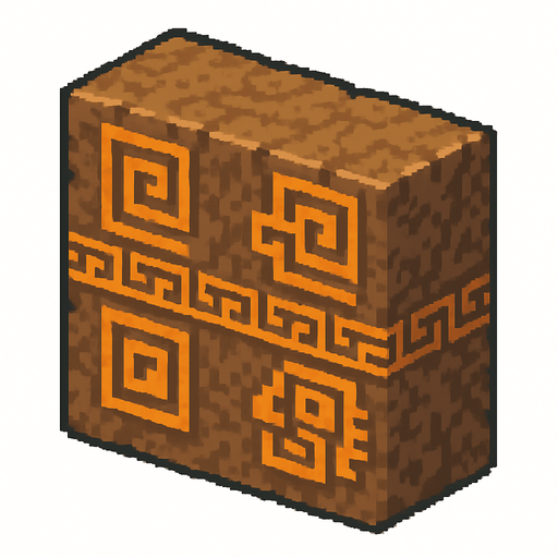 Generame un muro pixelar de tierra isometrico con aptornes aztecas.
In-Game asset.  2d.  High contrast.  No shadows