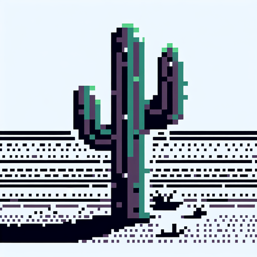 cactus , 2d, pixel art.
Single Game Texture. In-Game asset. 2d. Blank background. High contrast. No shadows.