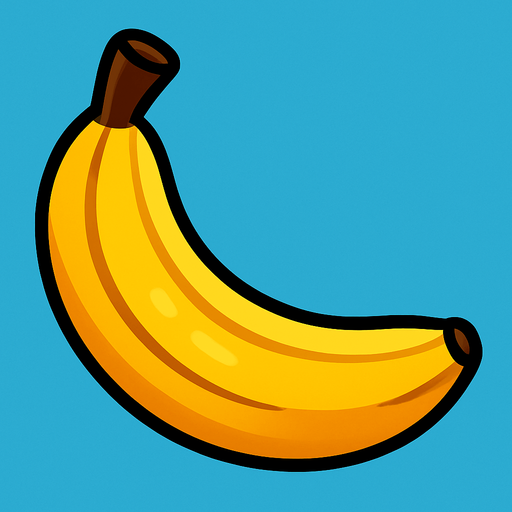 banana.
In-Game asset.  2d.  High contrast.  No shadows