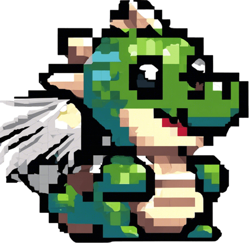 better wings, pixel style, more contrasted, more visible, blue color