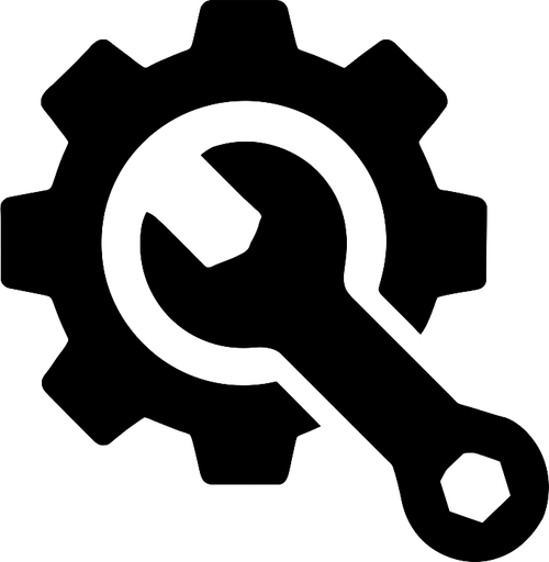 Minimalist mechanics icon.
In-Game asset.  2d.  High contrast.  No shadows
