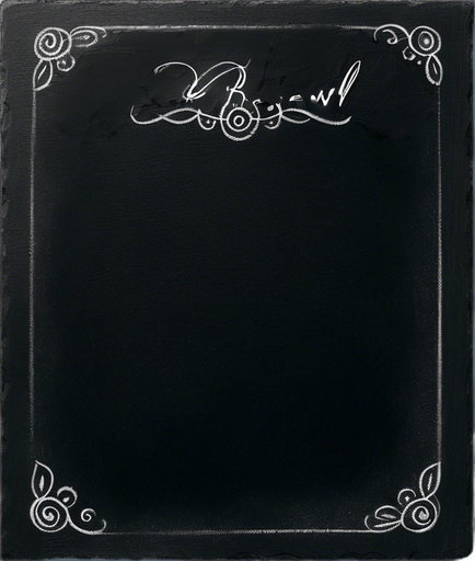 Text "NOVICE BREW" handwritten in white chalk