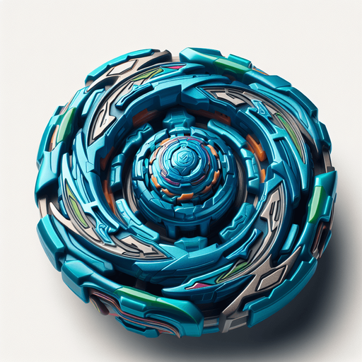 Blue beyblade, TOP VIEW