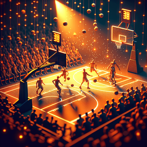 Basketball.
Single Game Texture. In-Game asset. 3D. Full background. High contrast. 
Yes shadows.