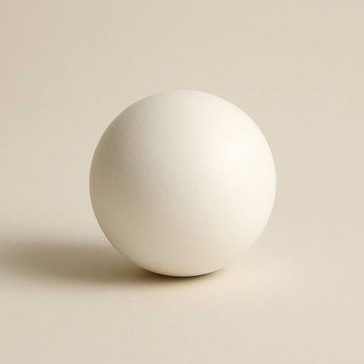 a simple white ball.
uniform light