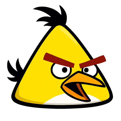 There is a yellow bird named Angry Birds Chuck, do that.
In-Game asset.  2d.  High contrast.  No shadows