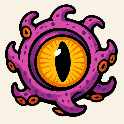ojo de pulpo.
In-Game asset.  2d.  High contrast.  No shadows