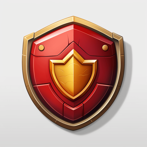 Round powerup. Shield icon
Single Game Texture. In-Game asset. 2d. Pixelart. White background. Blank background. Low detail. High contrast.