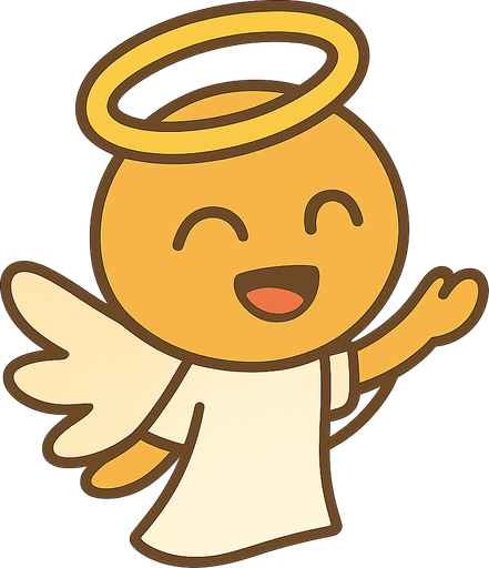 Angel 
. No background. Transparent background. Blank background. No shadows. 2d. In-Game asset. flat
