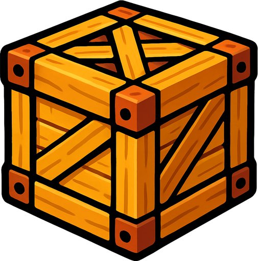 Box.
In-Game asset.  2d.  High contrast.  No shadows