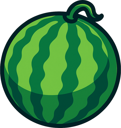 just watermelon picture..
In-Game asset.  2d.  High contrast.  No shadows