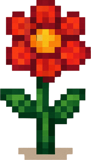 uan flor pixelar para plantar, sin matera sola una hermosa flor.
In-Game asset.  2d.  High contrast.  No shadows