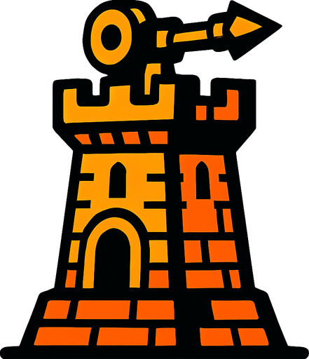 defenseTower.
In-Game asset.  2d.  High contrast.  No shadows