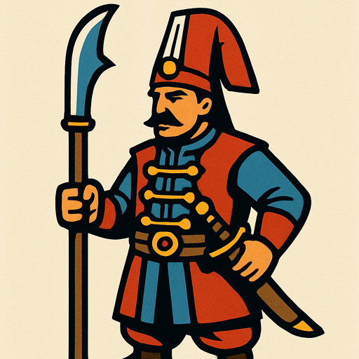 Ottoman Janissary.
In-Game asset.  2d.  High contrast.  No shadows