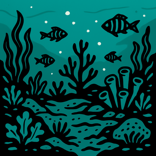 image of the ocean bottom.
In-Game asset.  2d.  High contrast.  No shadows