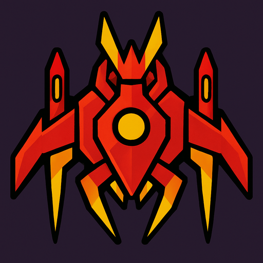 spaceship enemy. In-Game asset. 2d. High contrast. No shadows.
In-Game asset.  2d.  High contrast.  No shadows