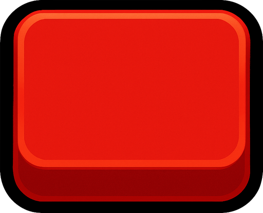 Haz un botón rojo.
In-Game asset.  High contrast.  No shadows