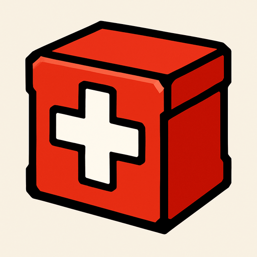 Life box.
In-Game asset.  2d.  High contrast.  No shadows