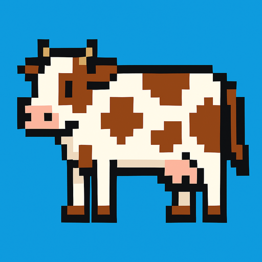 Inek pixel.
In-Game asset.  2d.  High contrast.  No shadows