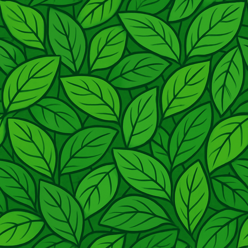 green leaf background.
In-Game asset.  2d.  High contrast.  No shadows