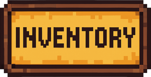 boton de un inventario pixelart.
In-Game asset.  2d.  High contrast.  No shadows