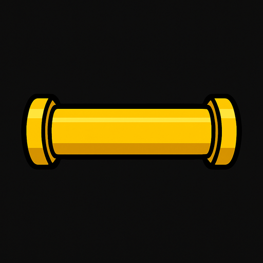 2d strait 2 sided pipe.
In-Game asset.  2d.  High contrast.  No shadows