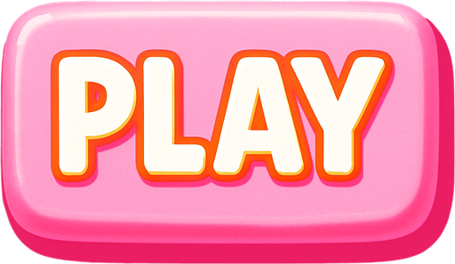 Make the button background pink, like marshmallows, bright as if sunlight is hitting it.
In-Game asset.  2d.  High contrast.  No shadows