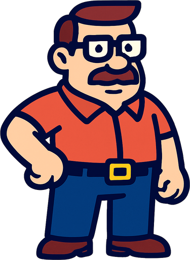 dad.
In-Game asset.  2d.  High contrast.  No shadows