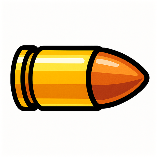bullet.
In-Game asset.  2d.  High contrast.  No shadows