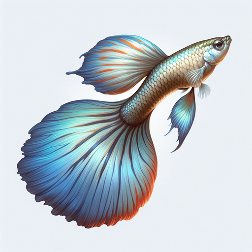 A realistic gupyfish swiming to the right.
Single Game Texture. In-Game asset. 2d. Blank background. High contrast. No shadows.