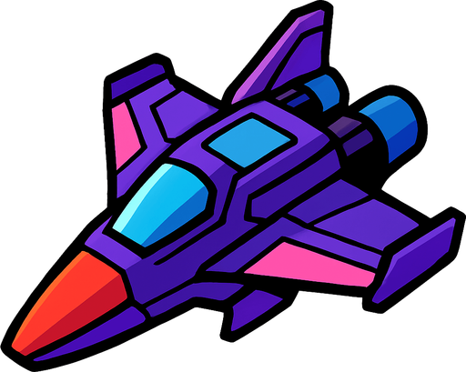 Space ship.
In-Game asset.  2d.  High contrast.  No shadows
