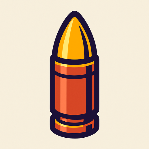 Bullet.
In-Game asset.  High contrast.  No shadows