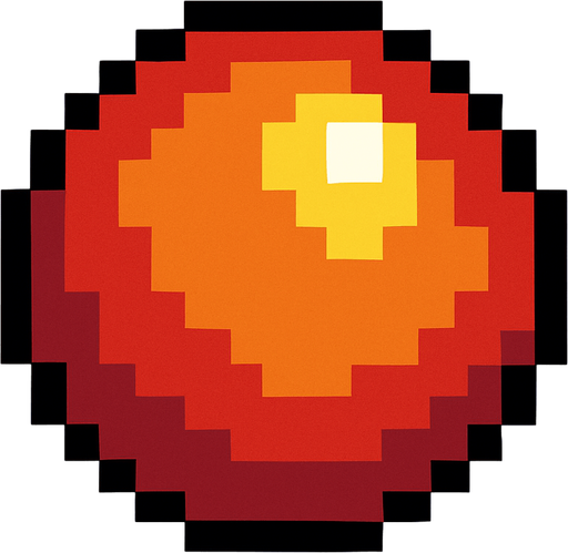 8bit orb.
In-Game asset.  2d.  High contrast.  No shadows