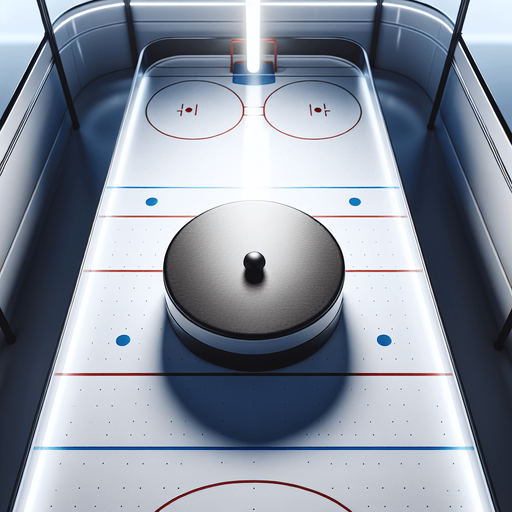 Air hockey puck. Top view..