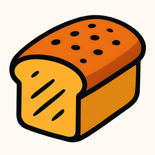 bread 2d.
In-Game asset.  2d.  High contrast.  No shadows