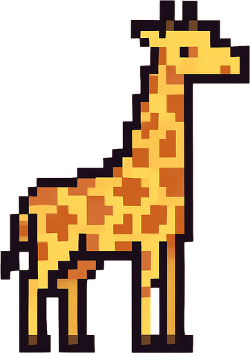 Giraffe
Pixel.
In-Game asset.  2d.  High contrast.  No shadows