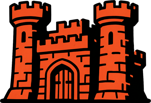 Fort to defend.
In-Game asset.  2d.  High contrast.  No shadows