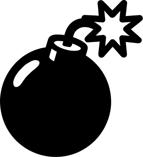 bomb.
In-Game asset.  2d.  High contrast.  No shadows