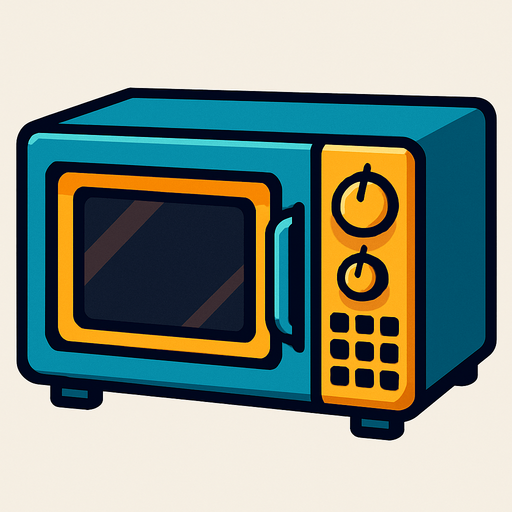 Microwave.
In-Game asset.  2d.  High contrast.  No shadows