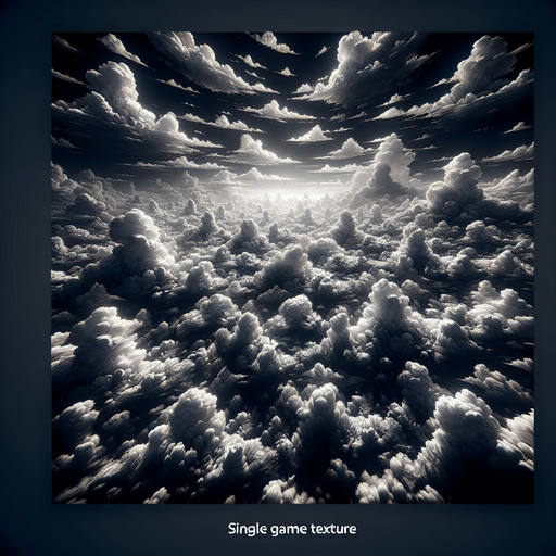 bunch clouds.
Single Game Texture.  In-Game asset.  Blank background.  High contrast.
